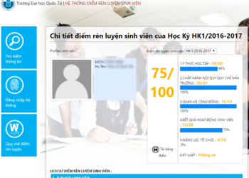DRL, điểm rèn luyện, behavior point, diem ren luyen, hk1, hk2
