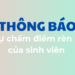 Thông báo về việc tự chấm điểm rèn luyện của sinh viên