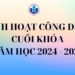 Thông báo chương trình Sinh hoạt công dân cuối khóa năm học 2024 – 2025