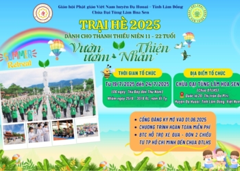CHÍNH THỨC MỞ CỔNG ĐĂNG KÝ TRẠI HÈ 2025 – VƯỜN ƯƠM THIỆN NHÂN TẠI ĐẠI TÙNG LÂM HOA SEN
