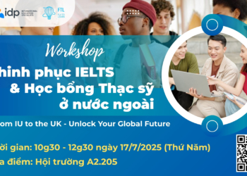 Workshop Kỹ năng Chinh phục IELTS và Học bổng Thạc sỹ ở nước ngoài