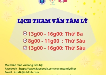 Lịch tham vấn tâm lý hàng tuần