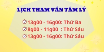Lịch tham vấn tâm lý hàng tuần