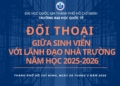 Thông báo chương trình Đối thoại giữa sinh viên với lãnh đạo nhà trường năm học 2025-2026