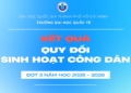 Thông báo Kết quả Quy đổi Sinh hoạt công dân đợt 3 năm học 2025-2026 (chính thức)