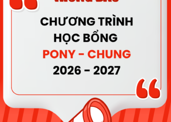 Thông báo_Học bổng Pony Chung năm học 2026 – 2027