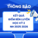 TB Kết quả Điểm rèn luyện sinh viên Học kỳ 2 năm học 2025-2026