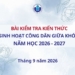 Bài kiểm tra kiến thức Sinh hoạt công dân giữa khóa đợt 1 năm học 2026 – 2027 (đối với sinh viên học đợt tháng 9)