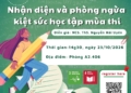 NHẬN DIỆN VÀ PHÒNG NGỪA KIỆT SỨC HỌC TẬP MÙA THI
