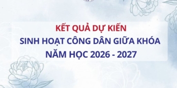 Thông báo kết quả học tập Sinh hoạt công dân giữa khóa đợt 1 năm học 2026 – 2027 (dự kiến) (đối với sinh viên học đợt tháng 9)