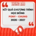 Thông báo – Kết quả Chương trình học bổng PONY CHUNG năm học 2026-2027